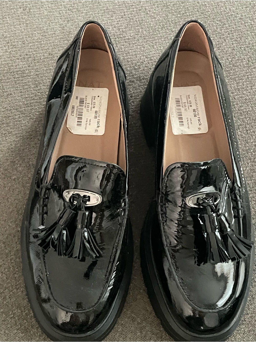 Patent Tassel Loafer Flats in Black -Naturalizer